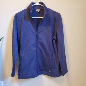 T by Talbots Navy Fleece Lined Jacket (Size L Petite)